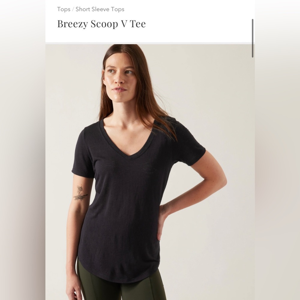 Total of 3 Athleta Breezy Scoop V Tee Size XL